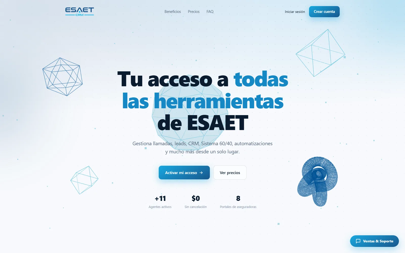 Captura de ESAET CRM Portal